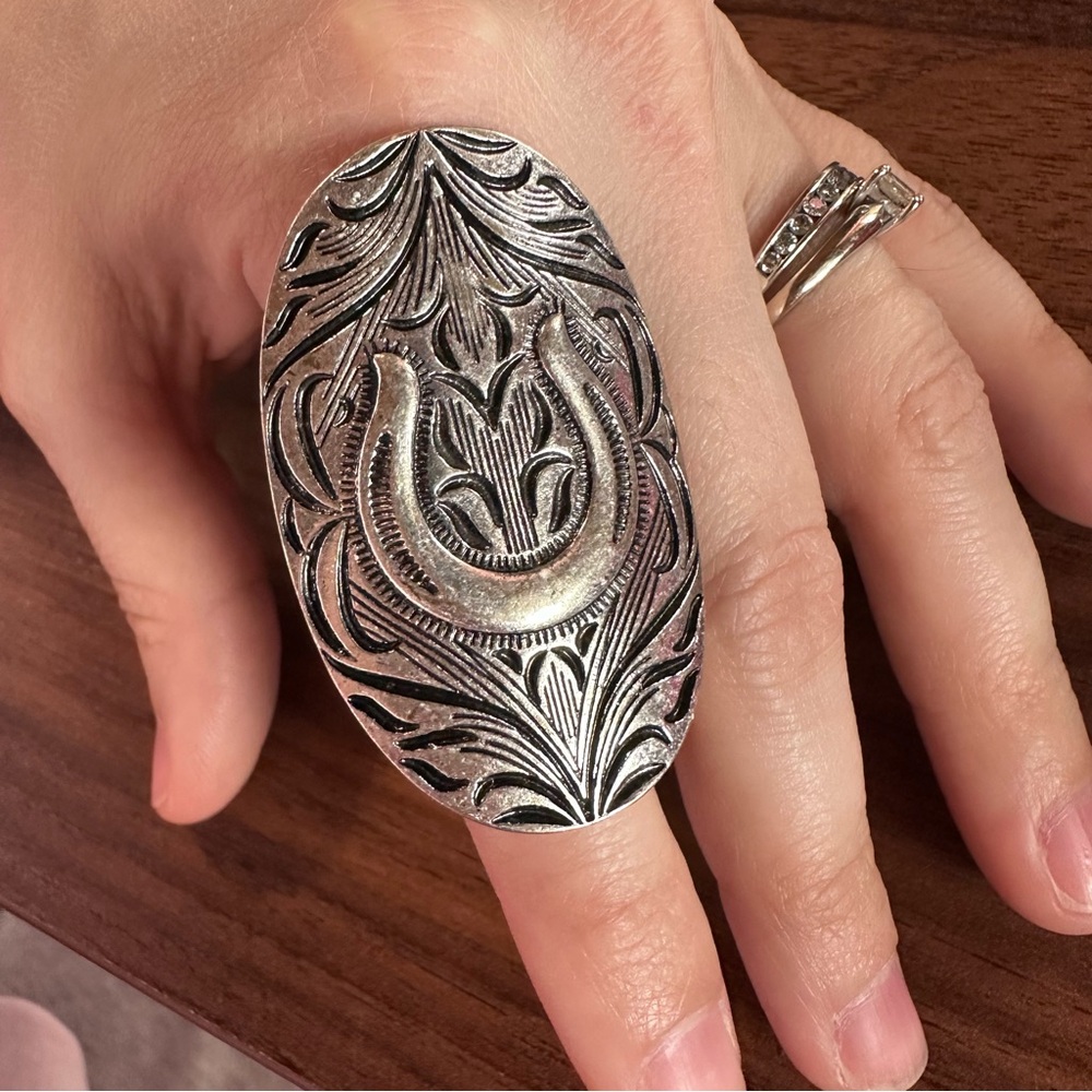 Sterling & Stitch Western Adjustable Ring